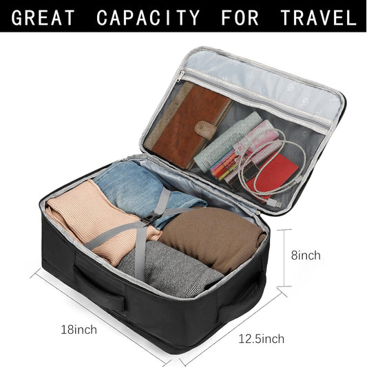 Sowaovut Travel Laptop Backpack, Extra Large High School College Backpacks, Flight Approved Daypack Business Bag Fit 17.3 inch Laptop for Men Women (Black)