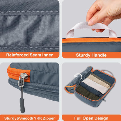 Cipway Compression Packing Cubes, Ultralight Luggage Organizer Bags, Travel Essentials for Carry on Suitcase (3 Piece,Gray)