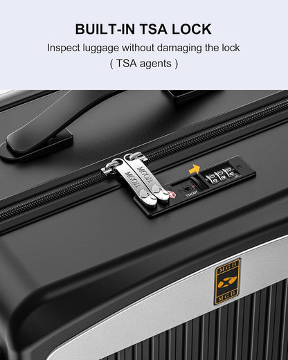 MGB Carry on Luggage 22 X 14 X 9 Airline Approved Suitcase with Wheels,20 Inch Travel Suitcase Lightweight with Spinner wheels And Hard Luggage Airline Approved with TSA Lock Carry on