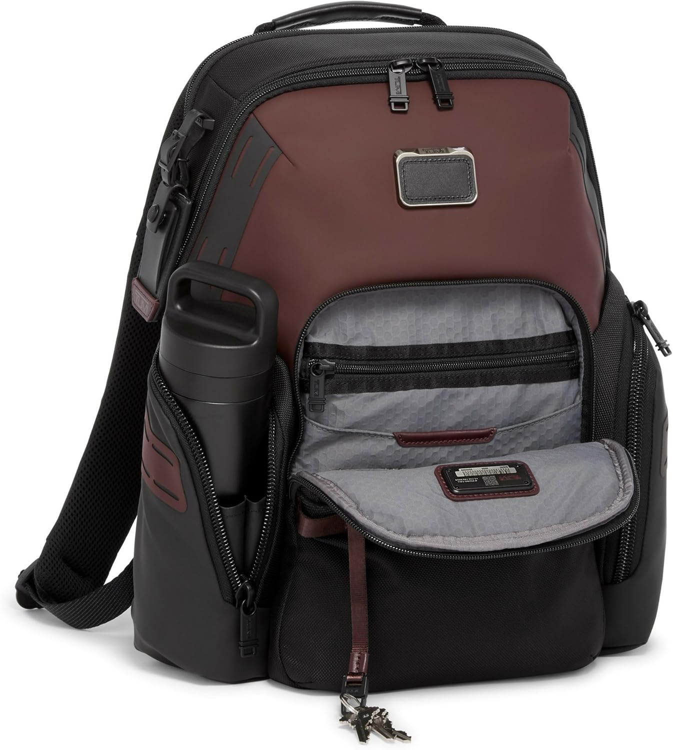TUMI - Alpha Bravo Navigation Backpack - Everyday Travel Backpack - Fits Up to 15" Laptop - 16.0" X 14.0" X 7.3" - Oxblood