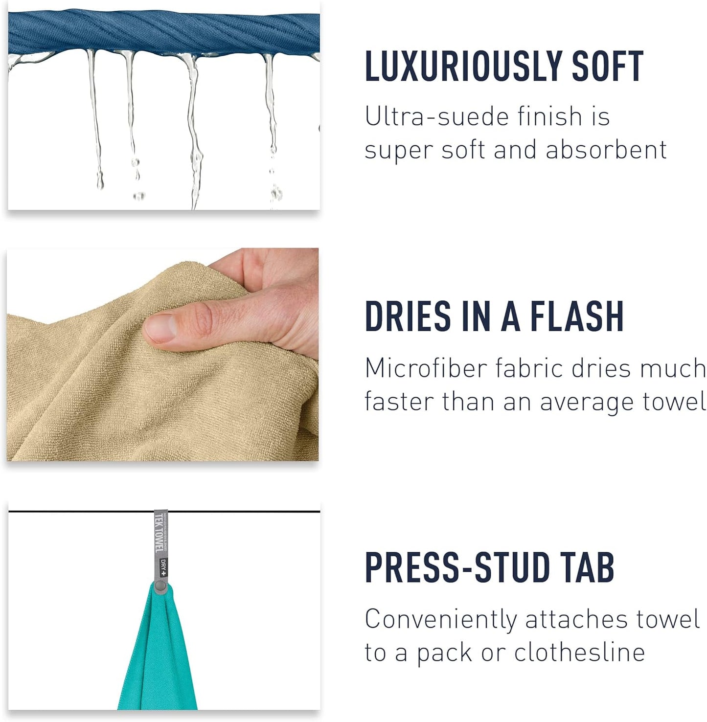 Sea to Summit Tek Towel, Plush Camping and Travel Towel