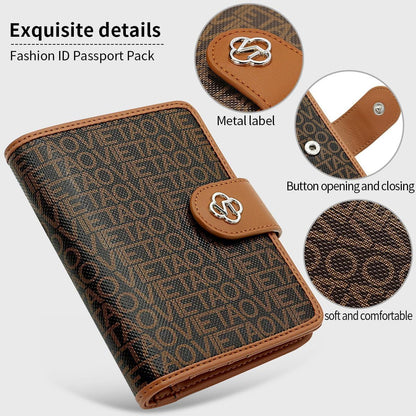 Passport Holder Wallet Bag with AirTag Holder, Card Slots Passport Solt Ticket Cash Solt, Photo Solt Sim Card Pen Slot.Brown