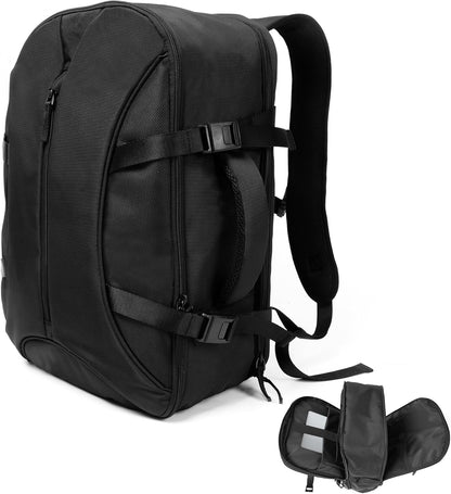 TSA-Friendly Travel Backpack with Laptop Compartment, 30L Carry-On Backpack for Men & Women, 180° Lay-Flat Design, Waterproof & Durable 1000D Oxford, Fits 15.6" Laptop