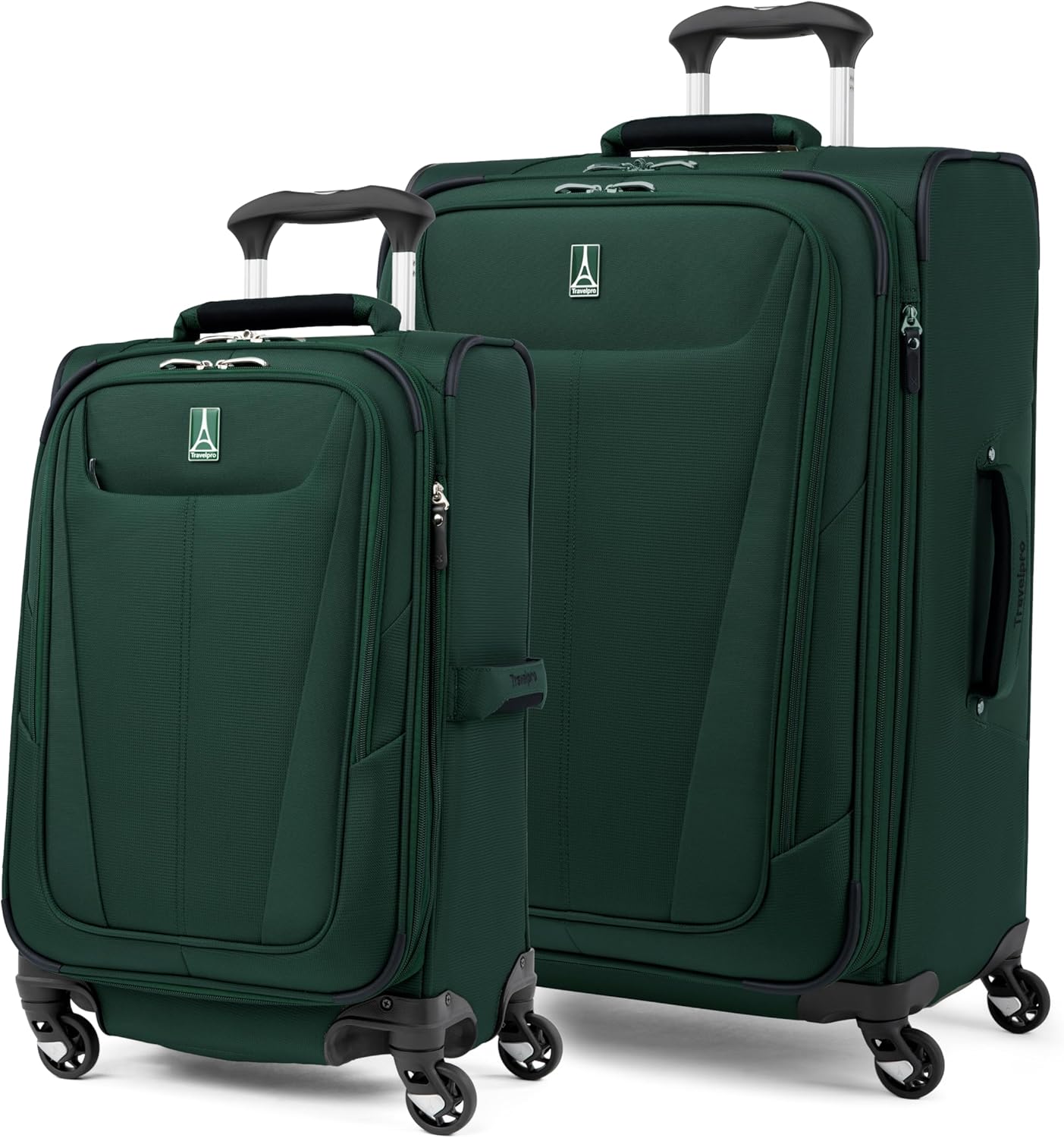 Travelpro Maxlite 5 Softside Expandable 2-Piece Luggage Set — Carry-On and Medium Checked Luggage — Forest Green