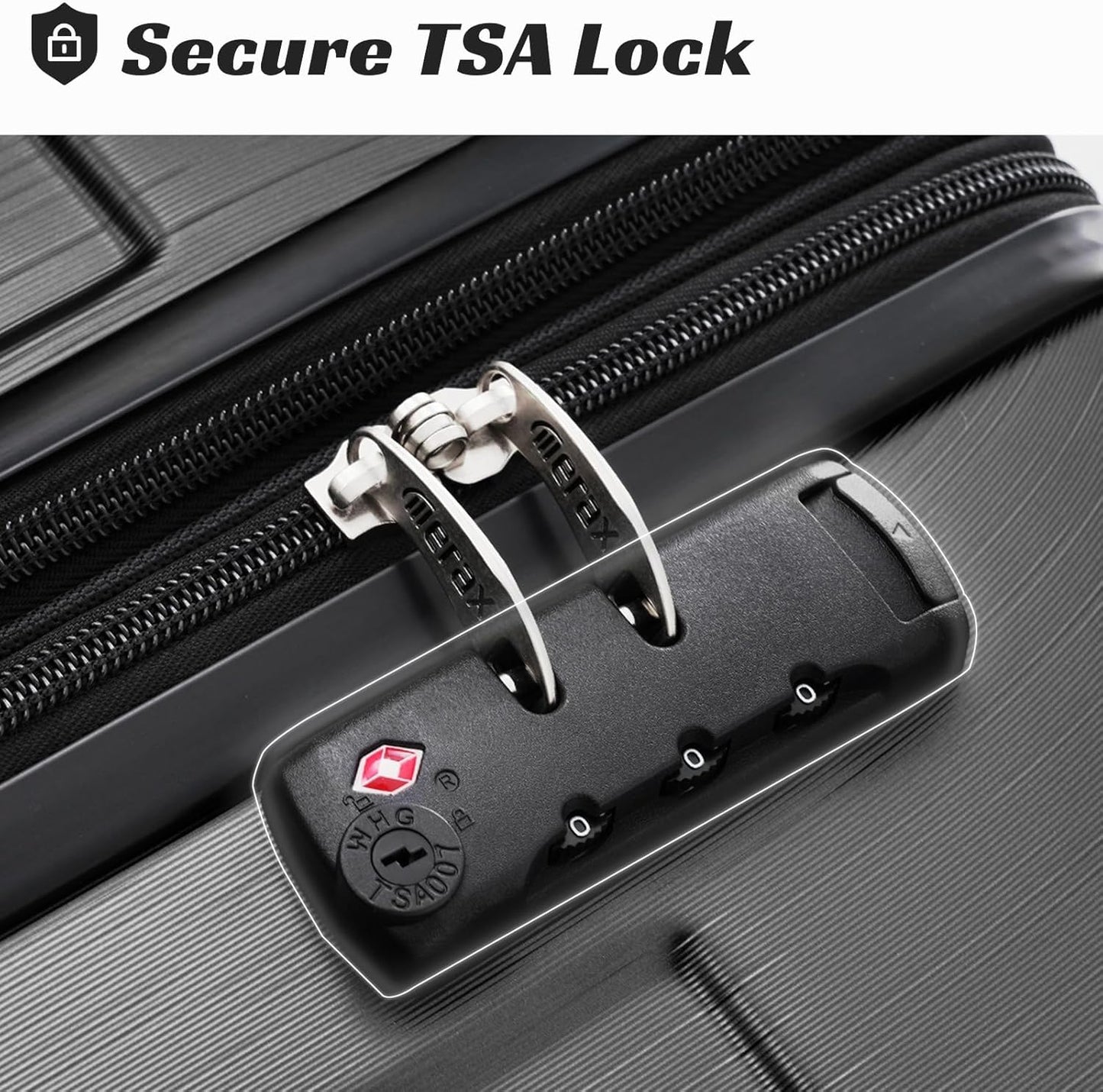 Merax 24 Inch Expandable Checked Luggage, Hardshell ABS Medium Suitcase with Spinner Wheels, TSA Lock, Lightweight Travel Suitcase for Long Trips and Vacations