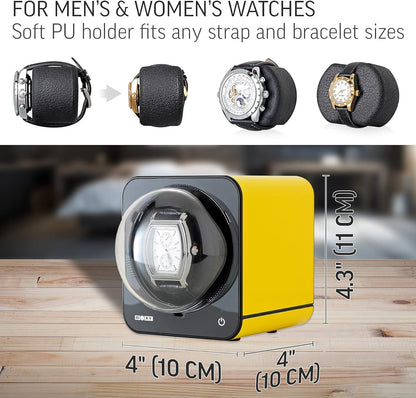 Watch Winder for Automatic Watch with Vertical Rotor Stop (with AC Adapter)