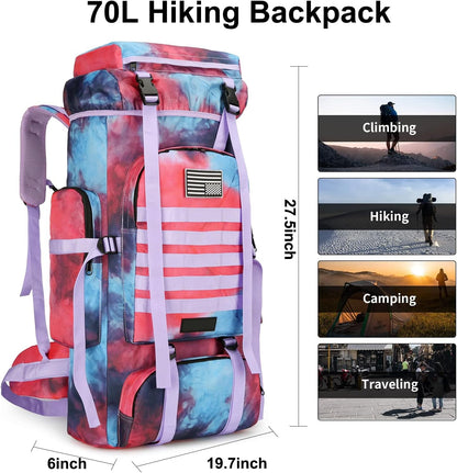 Hiking Backpack for Men 70L/100L Camping Backpack Military Rucksack Molle 3 Days Assault Pack for Climbing