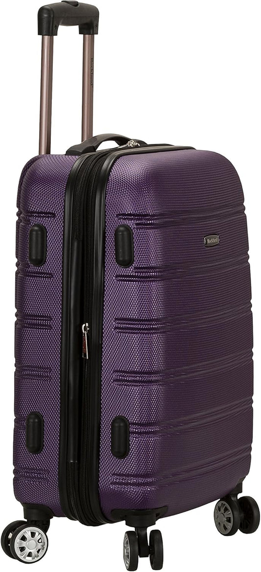 Rockland Melbourne Hardside Expandable Luggage with Spinner Wheels, Purple, 2 Piece (20/28)