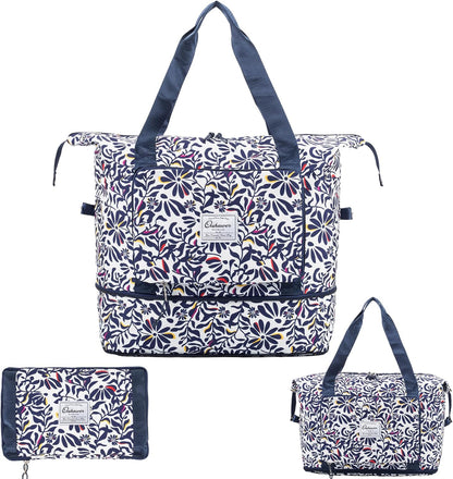 Large Capacity Foldable Travel Bag Expandable Portable Carry on Bag Dry&Wet Separation Sports Duffel Bags