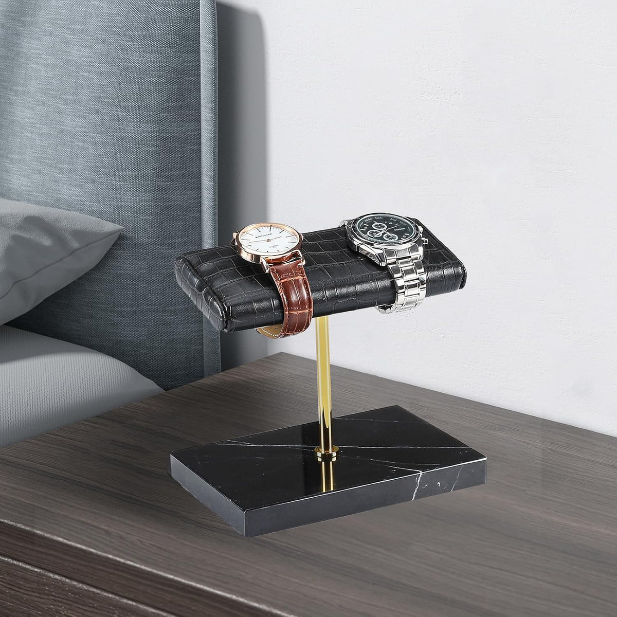 LYS&LYX Watch stand watch display stand watch holder watch Handcrafted watch holder (2--black/glod/croco)