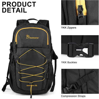 MOUNTAINTOP Hiking Backpack,25L Camping Backpack, Men Women Hiking Daypack Lightweight Travel Backpack for Camping Climbing Skiing Cycling