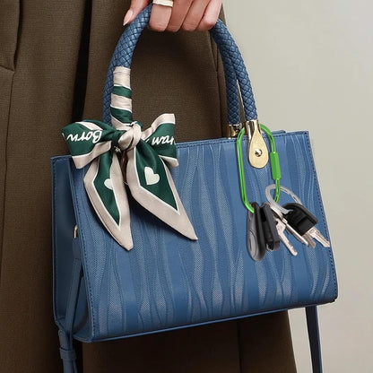 Key Chain, Brass Key Rings 2 Pack Screw Lock Key Organizer with 4 Rings Carabiner Keychain Clip for Men and Women