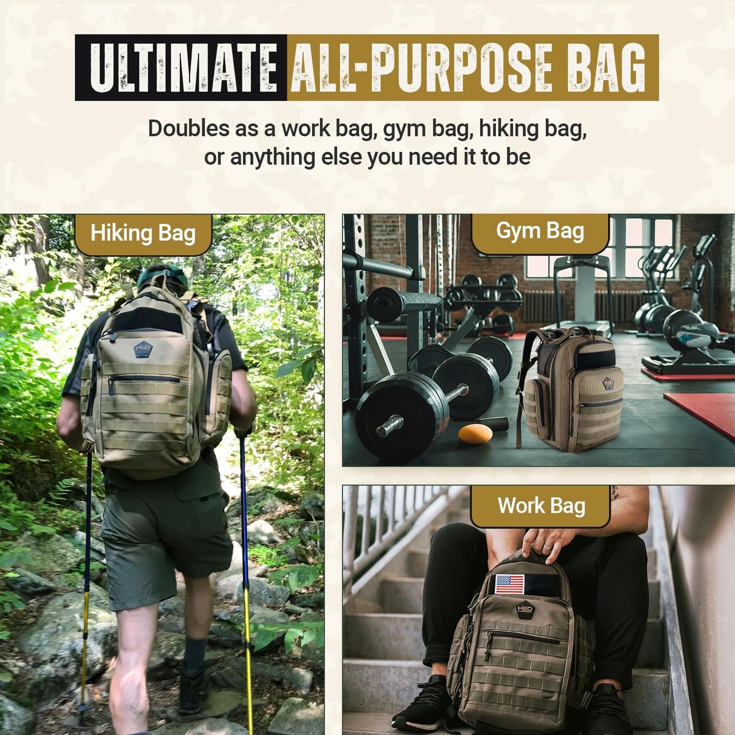 HighSpeedDaddy - Baby Diaper Backpack, Military-Grade, Waterproof, Compact Baby Travel Bag with Diaper Changing Mat