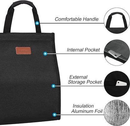 Lunch Bags for Women Insulated Reusable Lunch Tote - Image 3