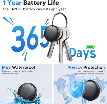 Air Tracker Tag for Android Smart Tag（Not for iOS）Air Tracker Tags-4 pack Android Work with Google Find Hub App Key Finder Bluetooth Tracker Item Locator for Purse, Keys, Luggage, Backpack, Pets，etc.