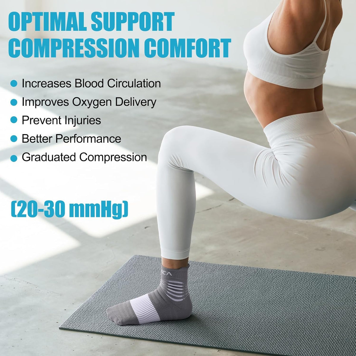 NEENCA Medical Compression Socks for Women & Men Circulation, Ankle Compression Stockings for Pain Relief, Plantar Fasciitis, Swelling, Neuropathy, Runner, Nurses, Travel, Pregnancy, Flying,20-30 mmHg