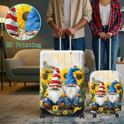 Luggage Cover + Tag, Dwarf Travel Suitcase Protector for 22-24 inch Luggage (M), Dustproof, Anti-Scratch