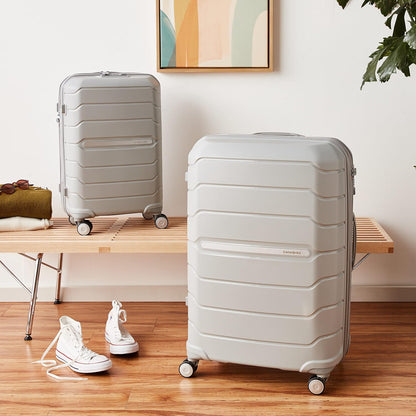 Samsonite Freeform Hardside Expandable with Double Spinner Wheels, 2-Piece Set (21/28), Light Grey