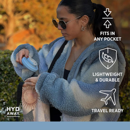 HYDAWAY 17oz Collapsible Water Bottle - BPA-Free, Leakproof, Lightweight, and Space-Saving - Perfect for Travel, Hiking, and Everyday Hydration