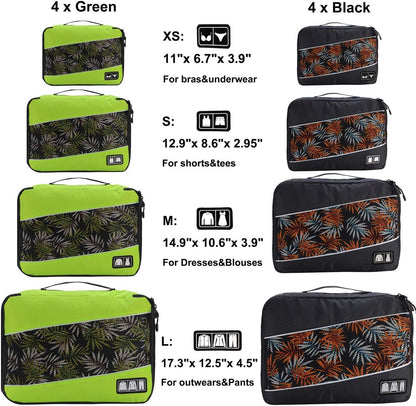 Packing Cubes Luggage Bags Organizer Durable Travel Accessories With Clothing Label