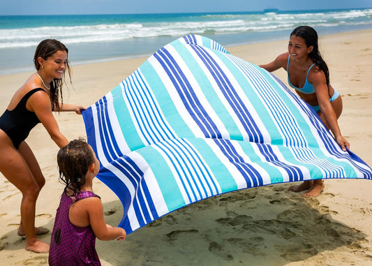 Quick Dry Towel Extra Extra Large 72x72 Inch - Microfiber Beach Towel - Perfect for Beach, Travel, Swimming, Pool, Yoga, Hiking, Camping - Lightweight, Fast Drying, Compact for Adults (Wow Ocean)