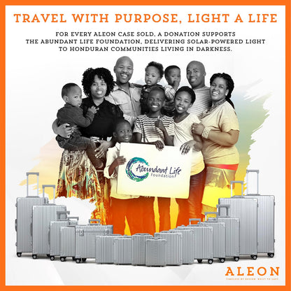 Aleon All Aluminum Lightweight 26" Carry-On Luggage - Hardside Carry-On Suitcase, TSA Approved, Hard Shell Suitcase for Travel, Airline Approved Hard Spinner Wheels Luggage (Sapphire)