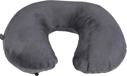 Lewis N. Clark Compact Portable Adjustable and Inflatable Cervical Neck Pillow for Travel, Gray, One Size