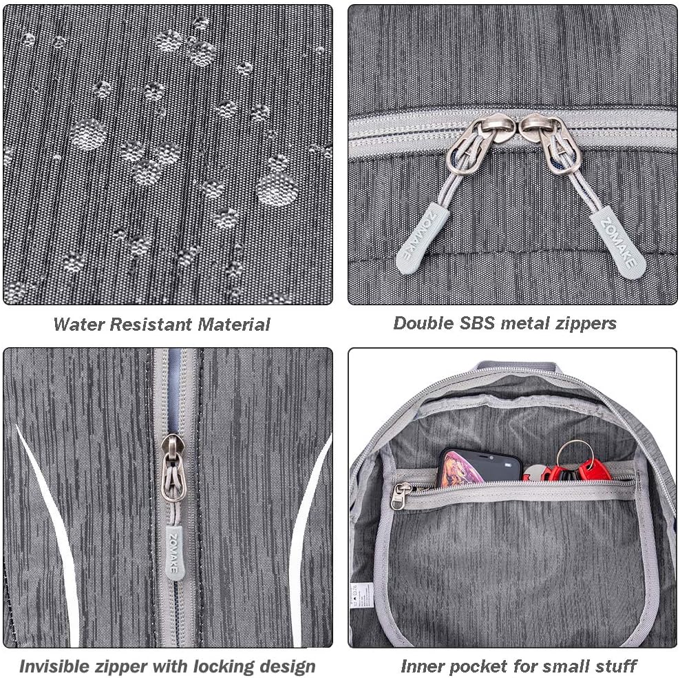 ZOMAKE 25L Ultra Lightweight Packable Backpack, Foldable Hiking Backpacks Water Resistant Small Folding Daypack for Travel(Black)