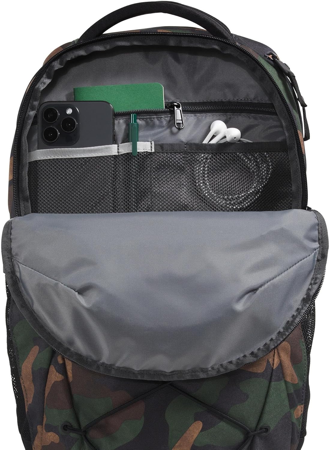 THE NORTH FACE Jester Everyday Laptop Backpack | Commuter Daypack with Water Repellent Finish, 16" Laptop Sleeve, Huge Main Compartment, TNF Black Camo/TNF Black, One Size