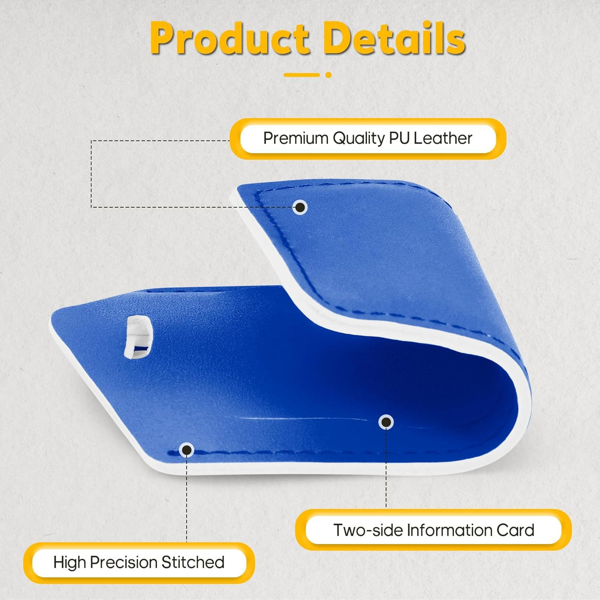 Travelambo Luggage Tags for Suitcases Faux Leather Privacy Protection 20 Pack Bag Tags Travel Accessories Essential, Fresh Blue