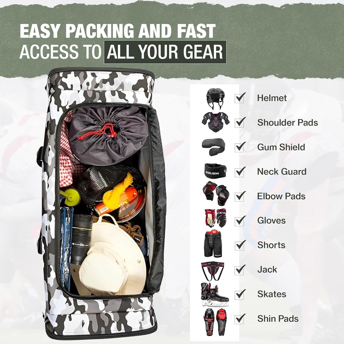 Jetstream Heavy Duty Multi Pocket Durable Sports Gym Equipment Travel Duffel Bag