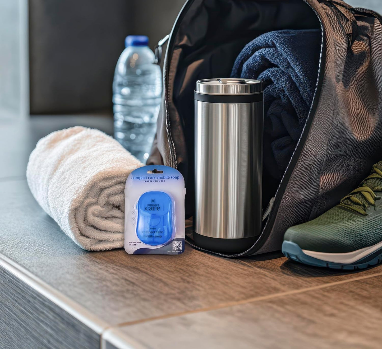 Portable Soap Sheets – 500pcs (10 Travel Cases × 50 Sheets) – Pocket-Size Biodegradable Hand Wash Paper for Travel, Camping, Hiking, Emergency Kits