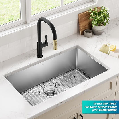 Kraus KHU100-32 Standart PRO 16 Gauge Undermount Single Bowl Stainless Steel - Image 3