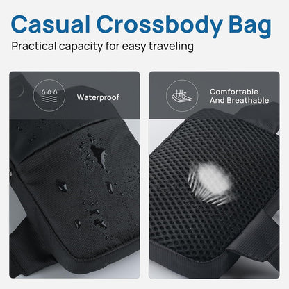 VADOO Mini Sling Bag, Small Crossbody Bag with RFID Blocking for Women and Men, Lightweight Chest Phone Bag for Travel Casual