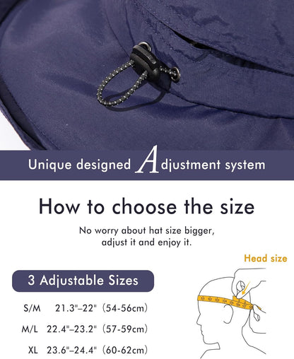 UV 50 Sun Hat for Women Wide Brim with Ponytail Hole Summer Packable Sunhat for Beach Fishing Hiking Gardening Waterproof