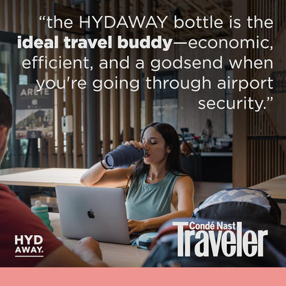 HYDAWAY 25oz Collapsible Water Bottle - BPA-Free, Leakproof, Lightweight, and Space-Saving - Perfect for Hiking, Travel, and All-Day Hydration