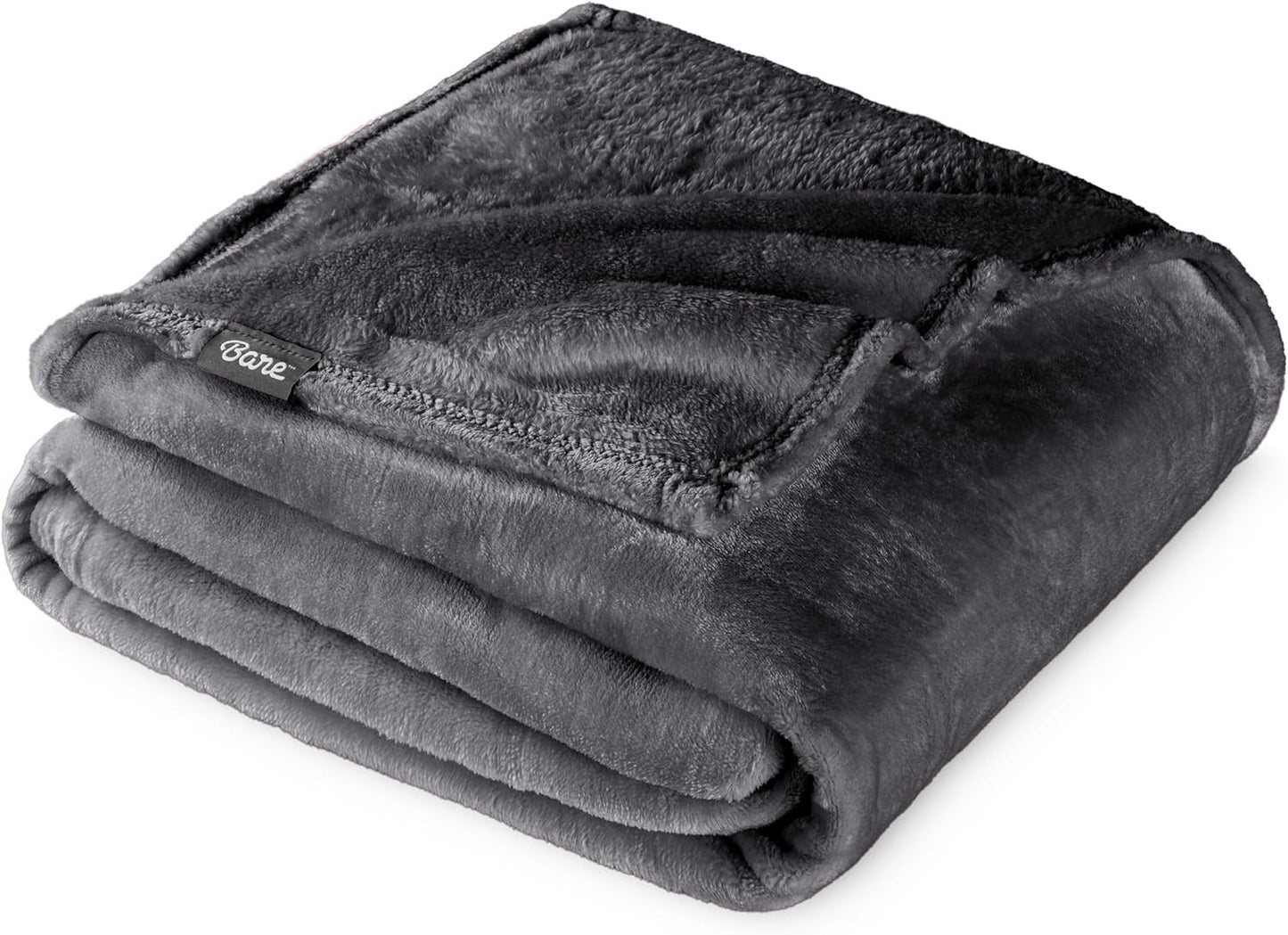 Bare Home Fleece Blanket - King Size - Ultra-Soft Lightweight for Bed, Sofa, and Couch - Luxury Microplush - Cozy Warm Blanket (King, Forged Iron Grey)