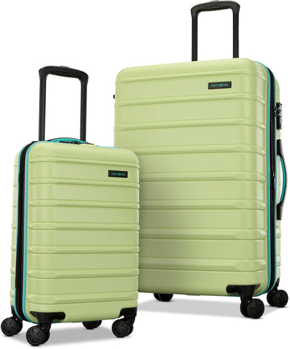 Samsonite Omni 2 Hardside Expandable Luggage with Spinner Wheels, 2-Piece Set (19/24), Frozen Matcha