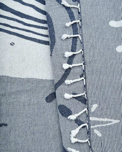 Sand Cloud Turkish Beach Towel - Sand Free - 100% Organic Turkish Cotton Yarn - Quick Dry Towel for Beach, Picnic, Blanket or Bath Towel - As Seen on Shark Tank - Marine Life (Mystical Whale)