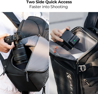 K&F CONCEPT Professional Camera bags for photographers 25L Large Capacity Camera Case Waterproof Photography Camera Backpack for Dslr Cameras