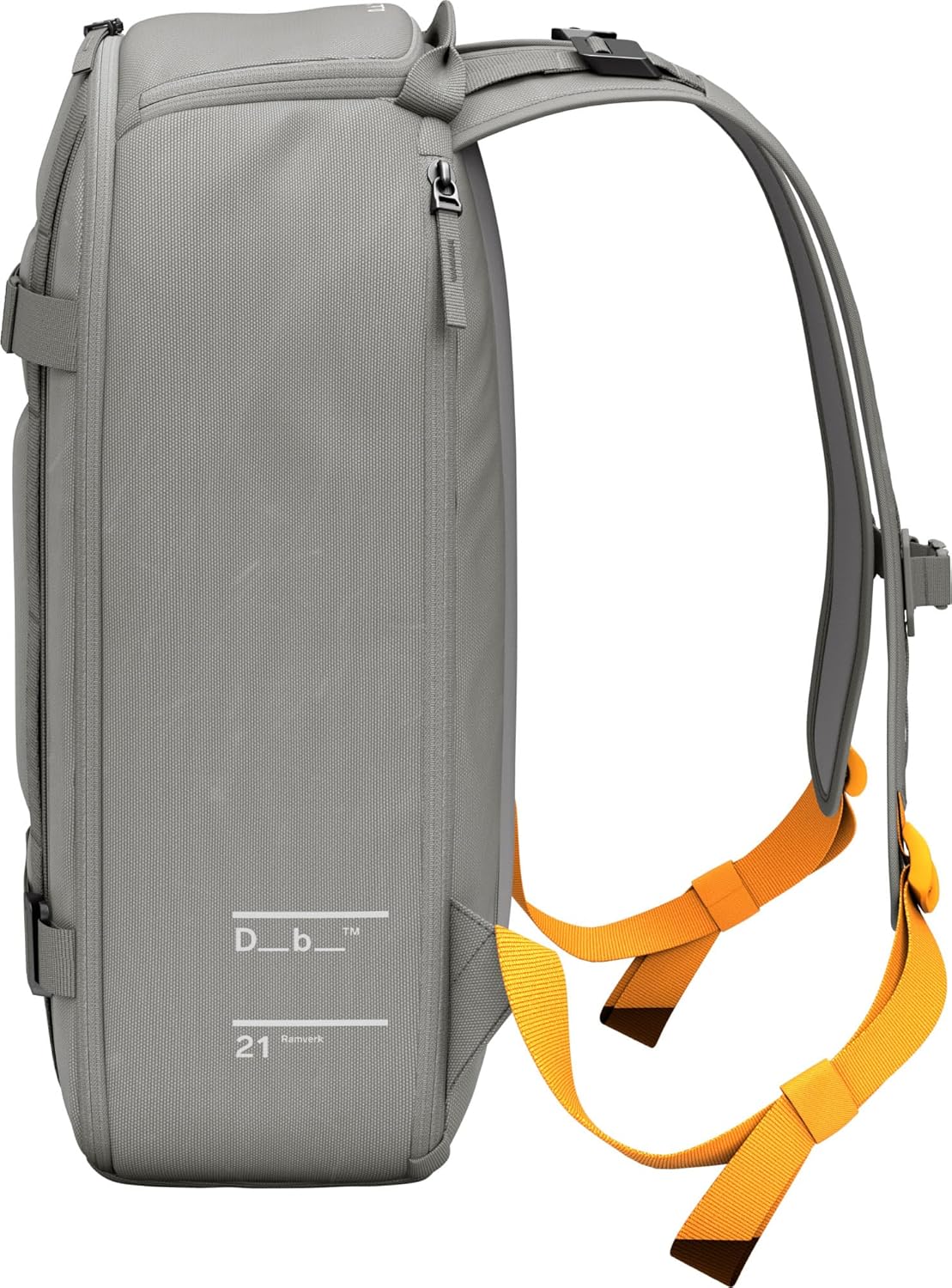 Db Journey Ramverk Backpack - Durable Travel Backpack with Laptop Compartment & Pockets for Work, Luggage Backpack with Roller Bag Hook Up System, 21L - Sand Grey