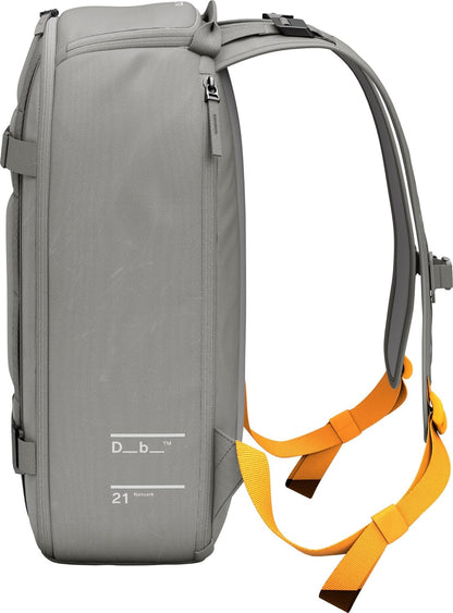 Db Journey Ramverk Backpack - Durable Travel Backpack with Laptop Compartment & Pockets for Work, Luggage Backpack with Roller Bag Hook Up System, 21L - Sand Grey