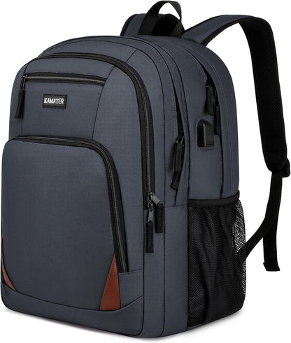 School Backpack for Teen Boys & Girls - 8 Compartments Water Resistant Bookbag with Large Laptop Sleeve | 15.6 Inch Anti-Theft College Student Backpack, Black