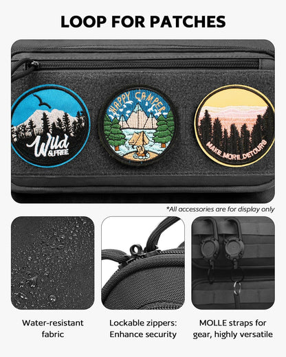 Rolling Tactical Laptop Backpack, Underseat Travel Backpack with Wheels, 17 Inch Wheeled Military Computer Backpack for Men and Women, Roller Overnight Molle Outdoor Hiking College Carry on Luggage