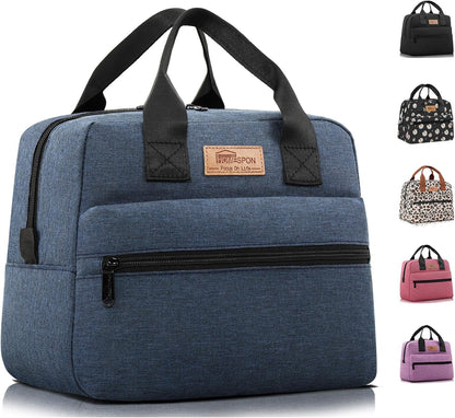 HOMESPON Insulated Lunch Bag for Women Men Lunch Box Cooler Lunch Tote for Work Picnic (Navy)