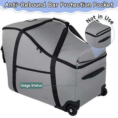 Car Seat Bags for Air Travel Fit Chicco Keyfit 35 and Anti-rebound Bar Base, Fit Doona Car Seat Stroller and Base, Nuna Pipa Travel Bag, Infant Car Seat Bag, Doona Travel Bag