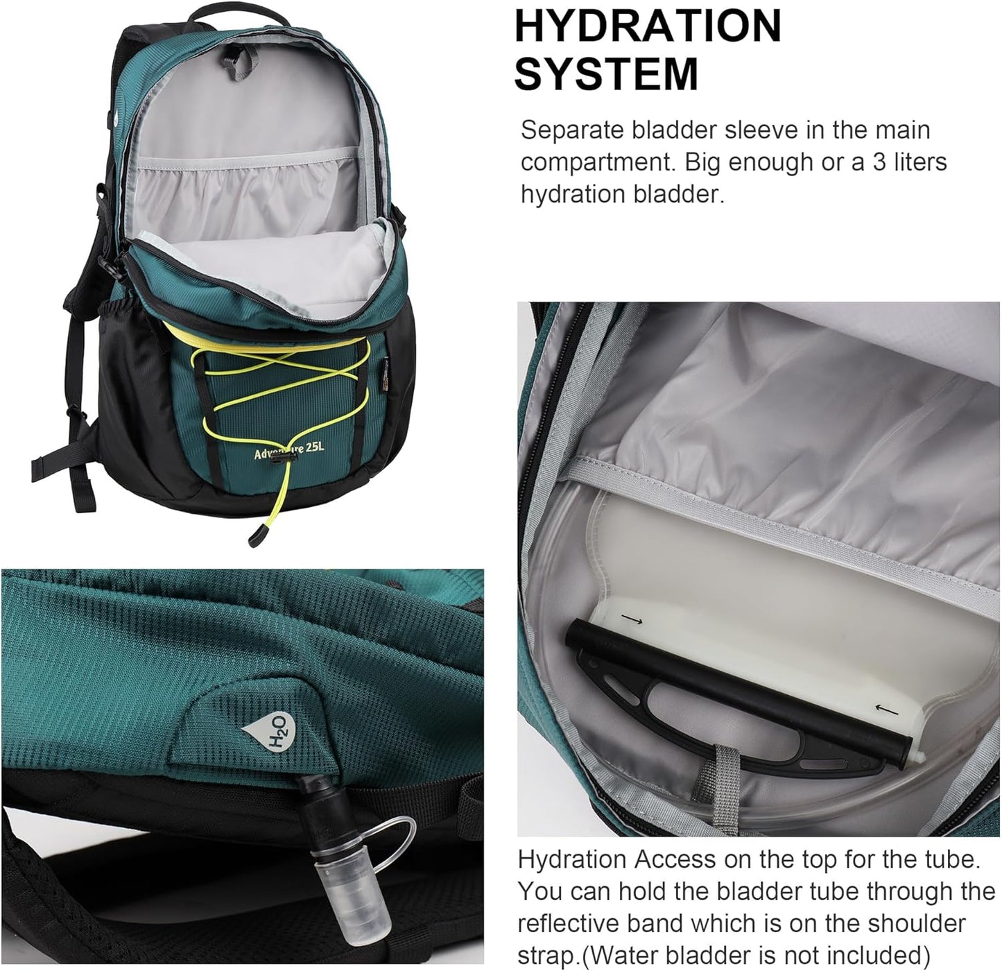 MOUNTAINTOP Hiking Backpack,25L Camping Backpack, Men Women Hiking Daypack Lightweight Travel Backpack for Camping Climbing Skiing Cycling