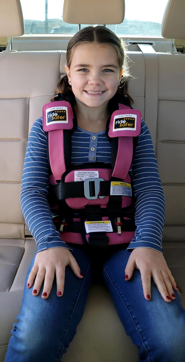 Small Pink, Lightweight, Compact, Portable Car Seat - Perfect for Travel and Everyday Child Safety