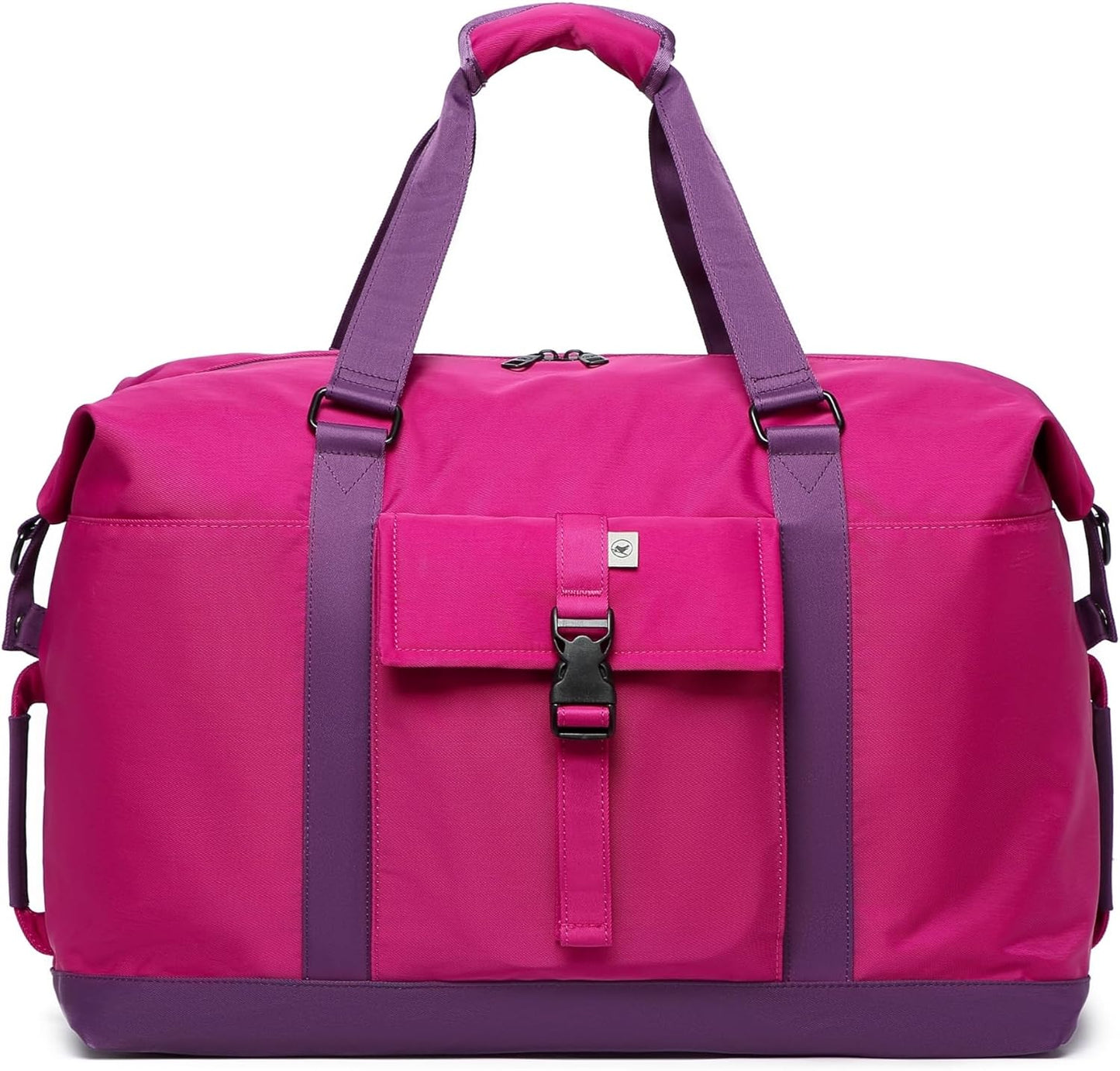 SUNNY BIRD Duffel with Utility Pouch, 40L Weekender Overnight Bag with Shoe Compartment for Travel and Sports (Purple)