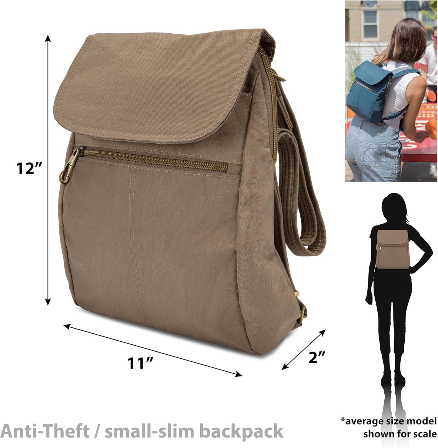 Travelon Anti-Theft Signature Slim Backpack